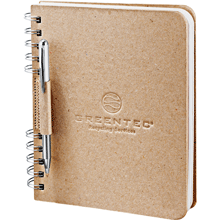recycled cardboard wirebound journal