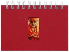 red landscape journal with custom die cut cover