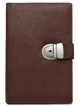British tan leather journal with lock