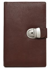 British tan journal with lock