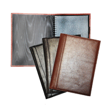 black, Burgundy and cognac glazed leather journal covers