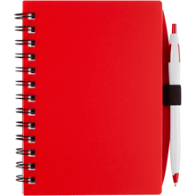 red poly wirebound journal